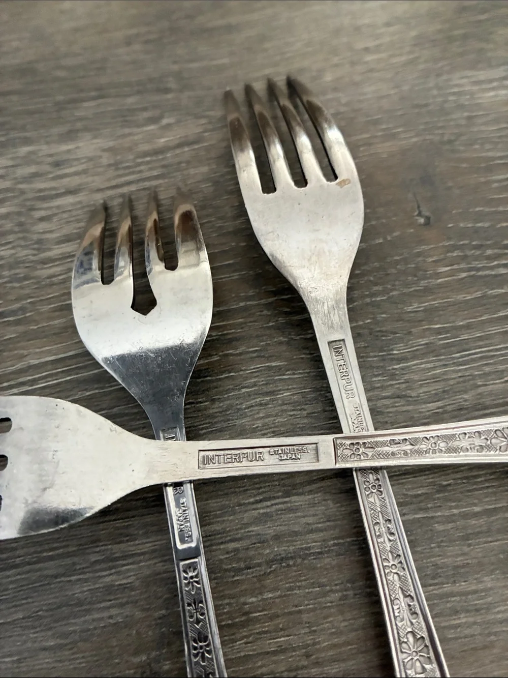 Vintage Interpur Floral Florenz Stainless Steel Japan Flatware